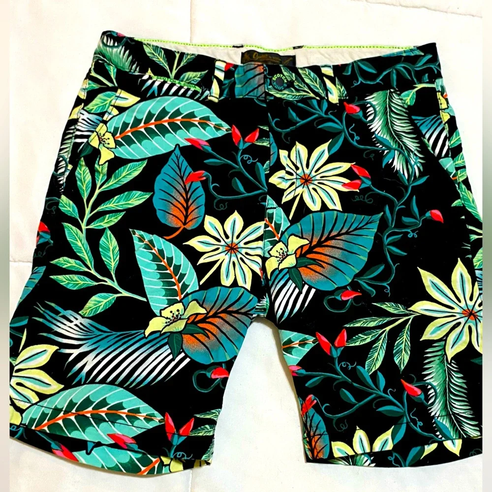 NWOT Scotch Shrunk Boys Printed Cotton Shorts #scotchandsoda #maisonscotch - Picture 2 of 6